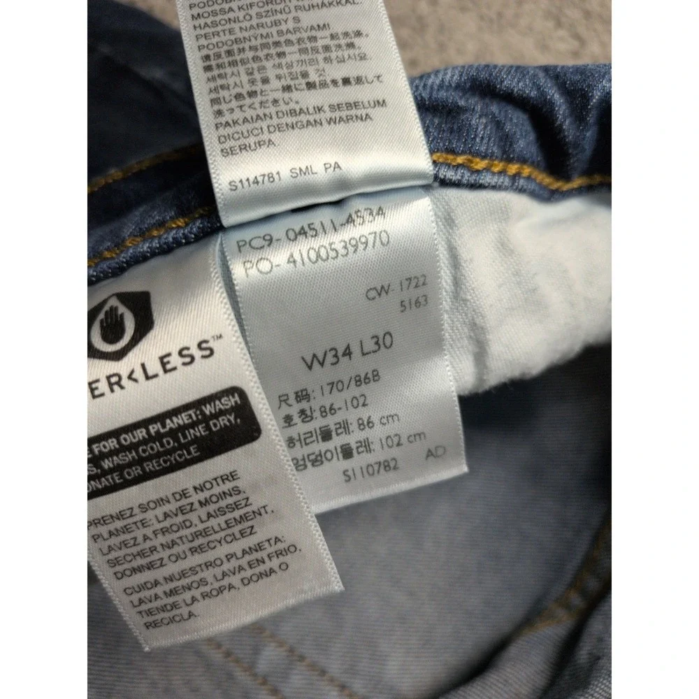Levis 511 Slim Fit Mens‎ Jeans 34x30 Dark Wash Blue Denim 04511-4534